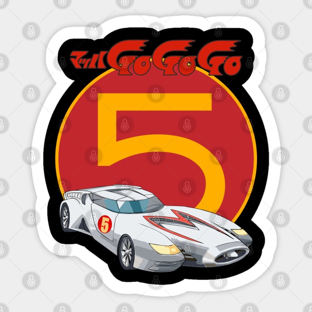 Speed Racer 5 Mach Sticker by Purwoceng